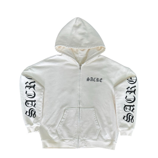 003 Sacré white Zip up